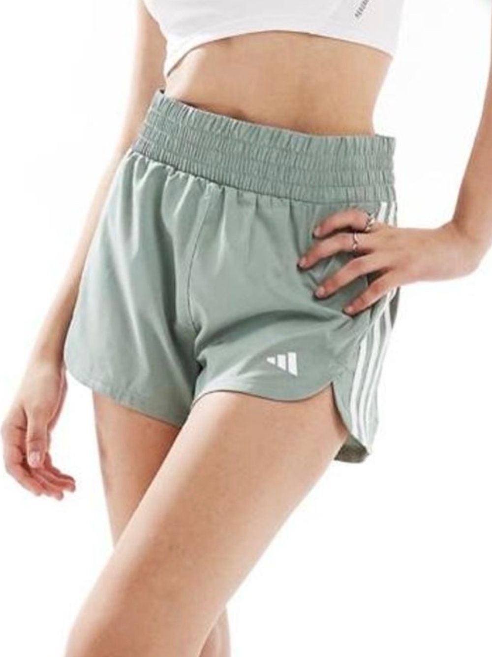 adidas Women's Pacer Training 3-Stripes Woven High-Rise Shorts Sz XL. NWT